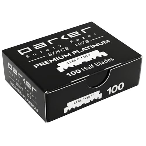 Parker Safety Razor Premium Platinum Single Edge Razor Blades – 100 Count for Professional Barber & Straight Razors - görsel 2