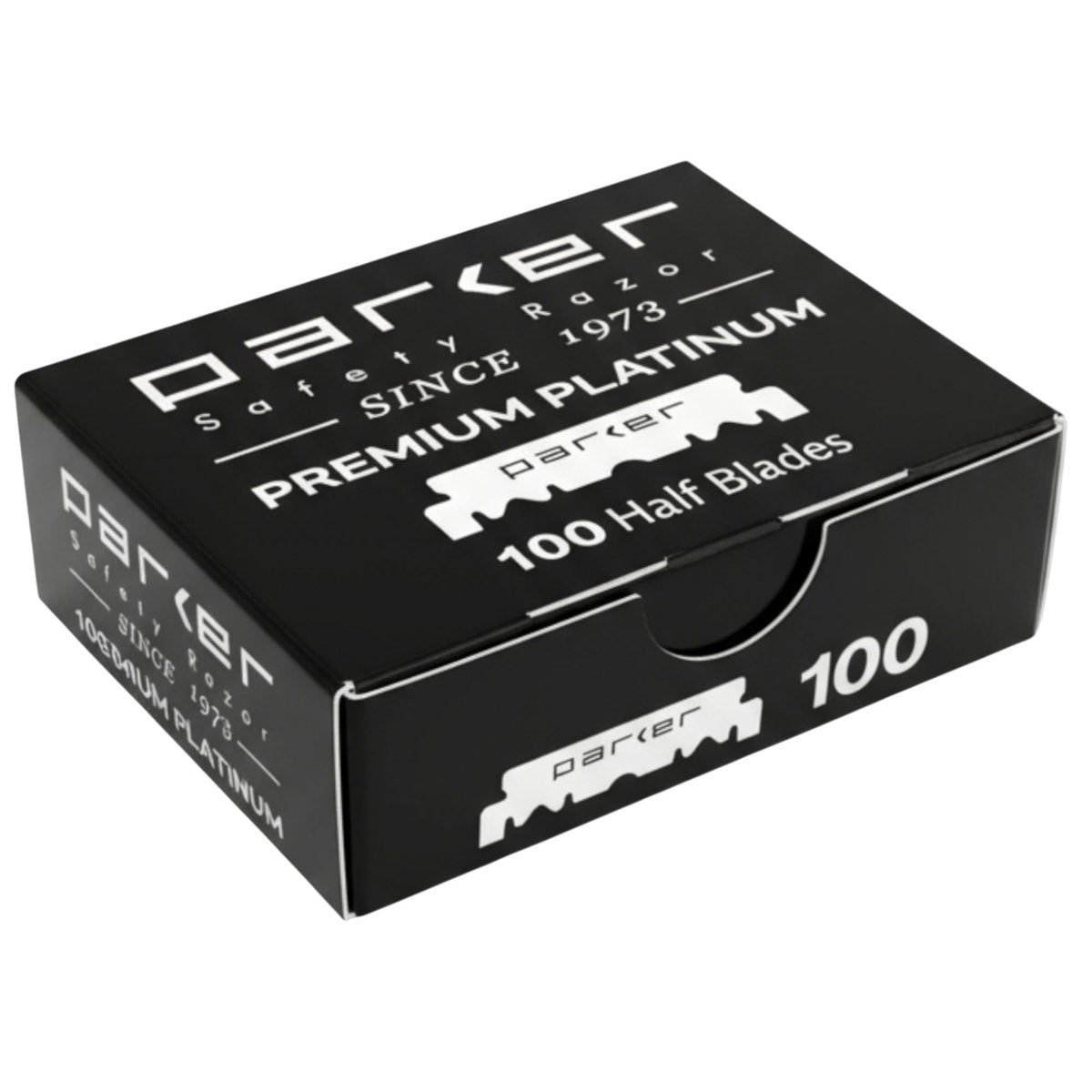 Parker Safety Razor Premium Platinum Single Edge Razor Blades – 100 Count for Professional Barber & Straight Razors - görsel 1