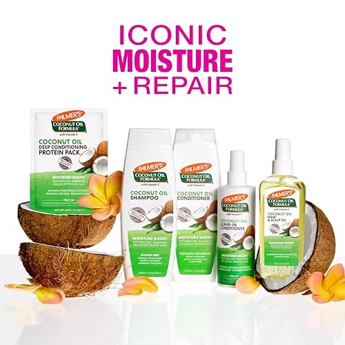 Palmer's Coconut Oil Formula Moisture Boost Protein Pack - 2.1 oz (Pack of 12) - Deep Conditioning Hair Treatment for Dry, Damaged, Over-Processed and Colored Hair Avelisse