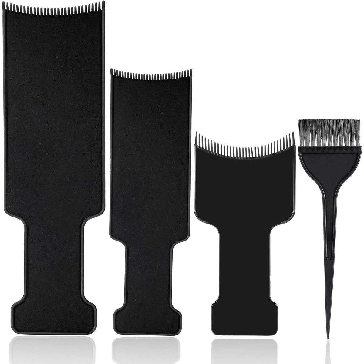 Mudder 4-Piece Balayage Highlighting Board and Brush Kit – Hair Dye Brush, 3 Highlighting Boards with Teeth, Foil Coloring Comb Paddle Bleach Kit for Women and Hairstylists - görsel 1
