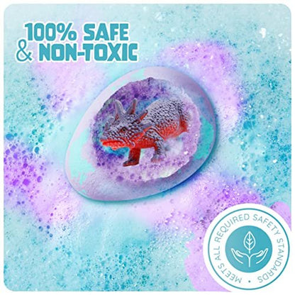 Dan&Darci Dino Egg Bath Bombs for Kids - Easter Basket Stuffers - Bath Bombs with Surprise Inside - Dinosaur Toys Gift for Boys and Girls Ages 6-8