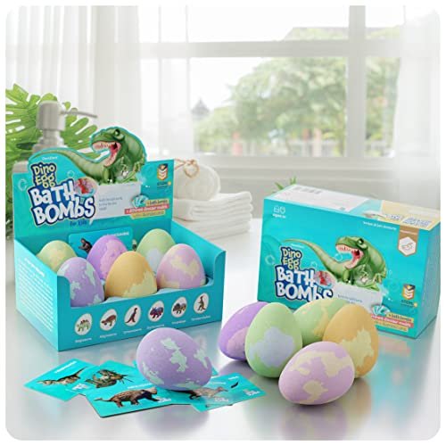 Dan&Darci Dino Egg Bath Bombs for Kids - Easter Basket Stuffers - Bath Bombs with Surprise Inside - Dinosaur Toys Gift for Boys and Girls Ages 6-8 - görsel 16