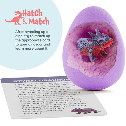 Dan&Darci Dino Egg Bath Bombs for Kids - Easter Basket Stuffers - Bath Bombs with Surprise Inside - Dinosaur Toys Gift for Boys and Girls Ages 6-8