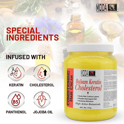 MODA Professional Deep Conditioning Hair Treatment – 64 Oz Gallon – Salon-Grade Intensive Hair Repair & Restored Vitality Avelisse
