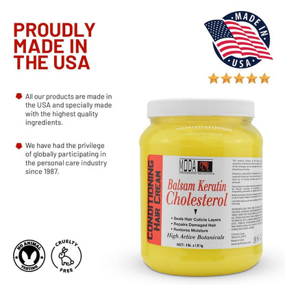 MODA Professional Deep Conditioning Hair Treatment – 64 Oz Gallon – Salon-Grade Intensive Hair Repair & Restored Vitality Avelisse