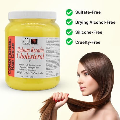 MODA Professional Deep Conditioning Hair Treatment – 64 Oz Gallon – Salon-Grade Intensive Hair Repair & Restored Vitality Avelisse