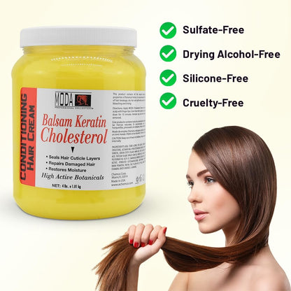 MODA Professional Deep Conditioning Hair Treatment – 64 Oz Gallon – Salon-Grade Intensive Hair Repair & Restored Vitality Avelisse