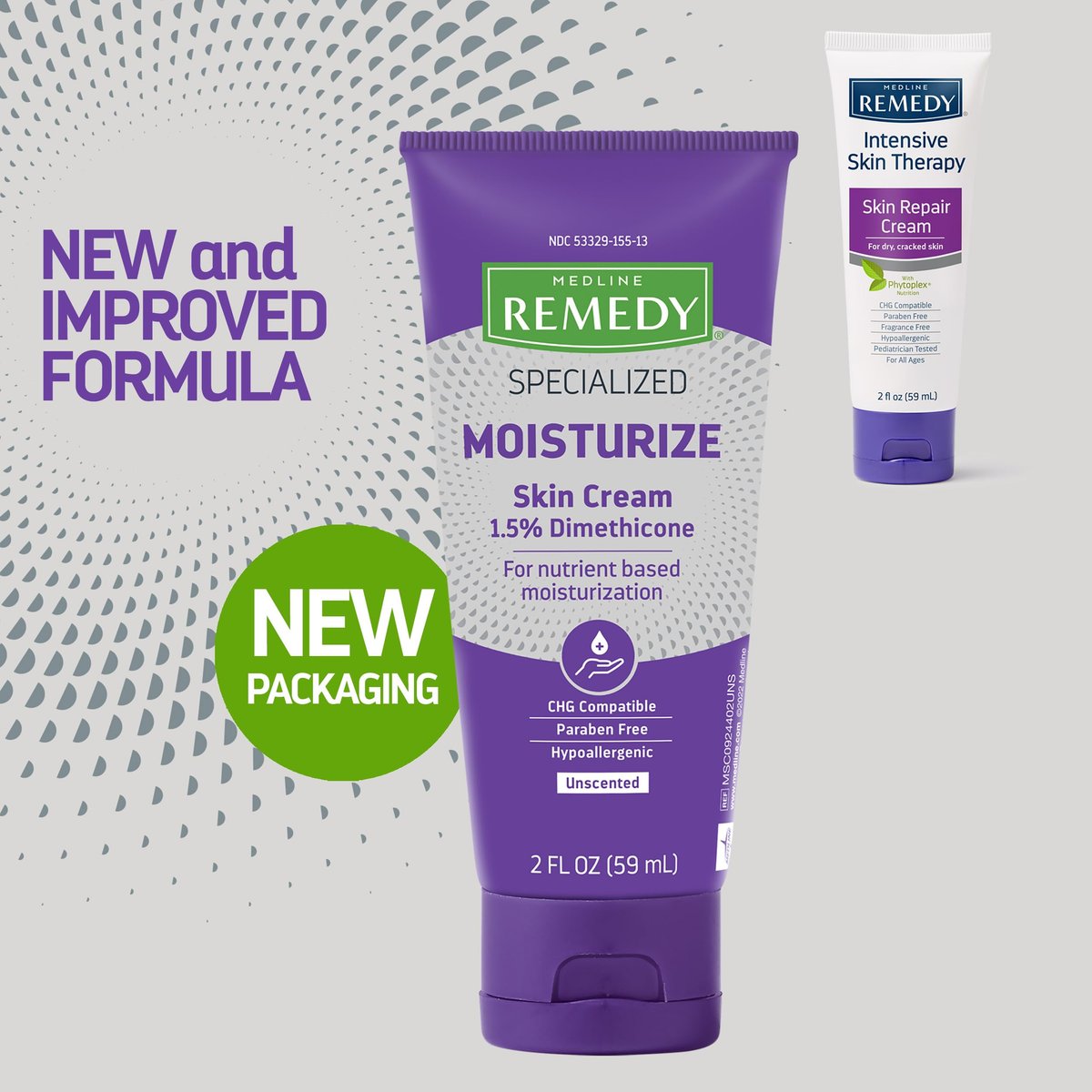 Medline Remedy Specialized Skin Cream, Unscented, 2 fl oz - Nourishing Moisturizer for Dry & Sensitive Skin with 1.5% Dimethicone, Paraben-Free, Hypoallergenic - görsel 3
