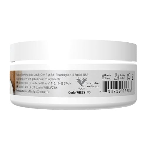 NOW Solutions Coconut Oil - Natural Revitalizing Moisturizer for Skin and Hair, Conditioning Travel Size, 3 oz - görsel 4