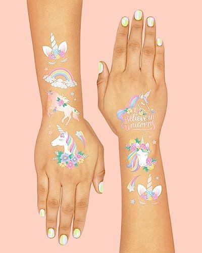 xo, Fetti Unicorn Party Favors: 26 Styles Temporary Tattoos for Kids | Birthday Supplies, Decorations & Toys - görsel 8
