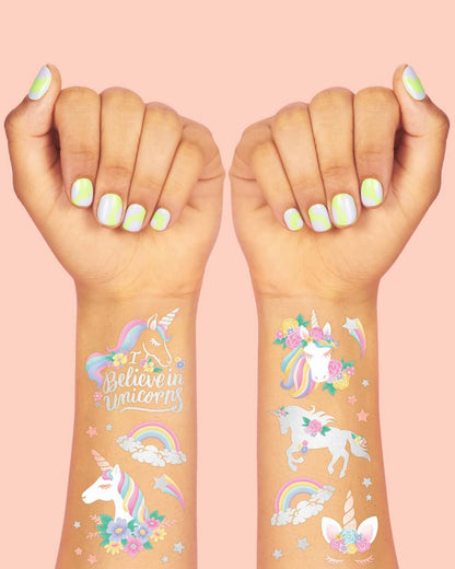 xo, Fetti Unicorn Party Favors: 26 Styles Temporary Tattoos for Kids | Birthday Supplies, Decorations & Toys