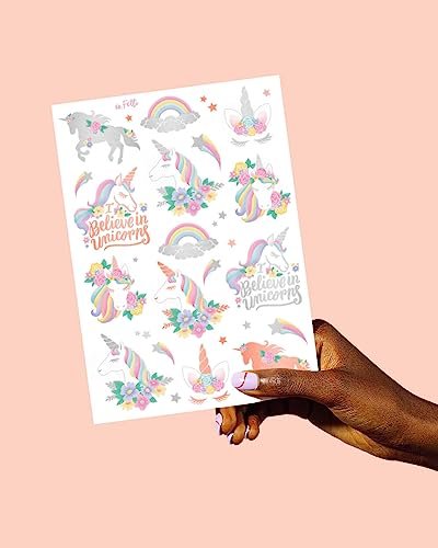xo, Fetti Unicorn Party Favors: 26 Styles Temporary Tattoos for Kids | Birthday Supplies, Decorations & Toys - görsel 10