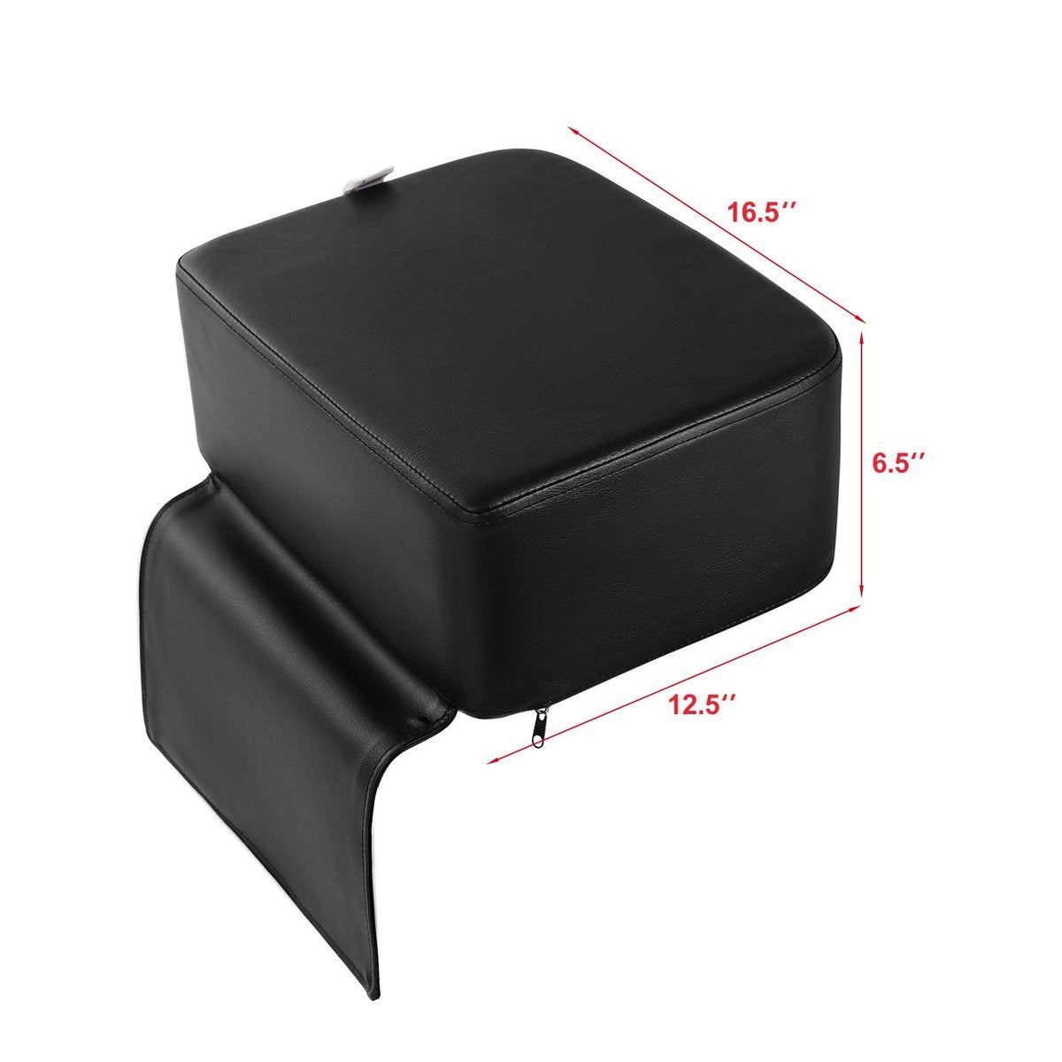 Artist hand Barber Booster Seat for Kids - 6.5" Thick Toddler Booster Seat for Hair Cutting with Foot Protector, Black Synthetic Leather Avelisse