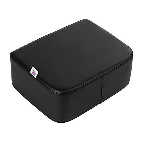 Artist hand Barber Booster Seat for Kids - 6.5" Thick Toddler Booster Seat for Hair Cutting with Foot Protector, Black Synthetic Leather Avelisse