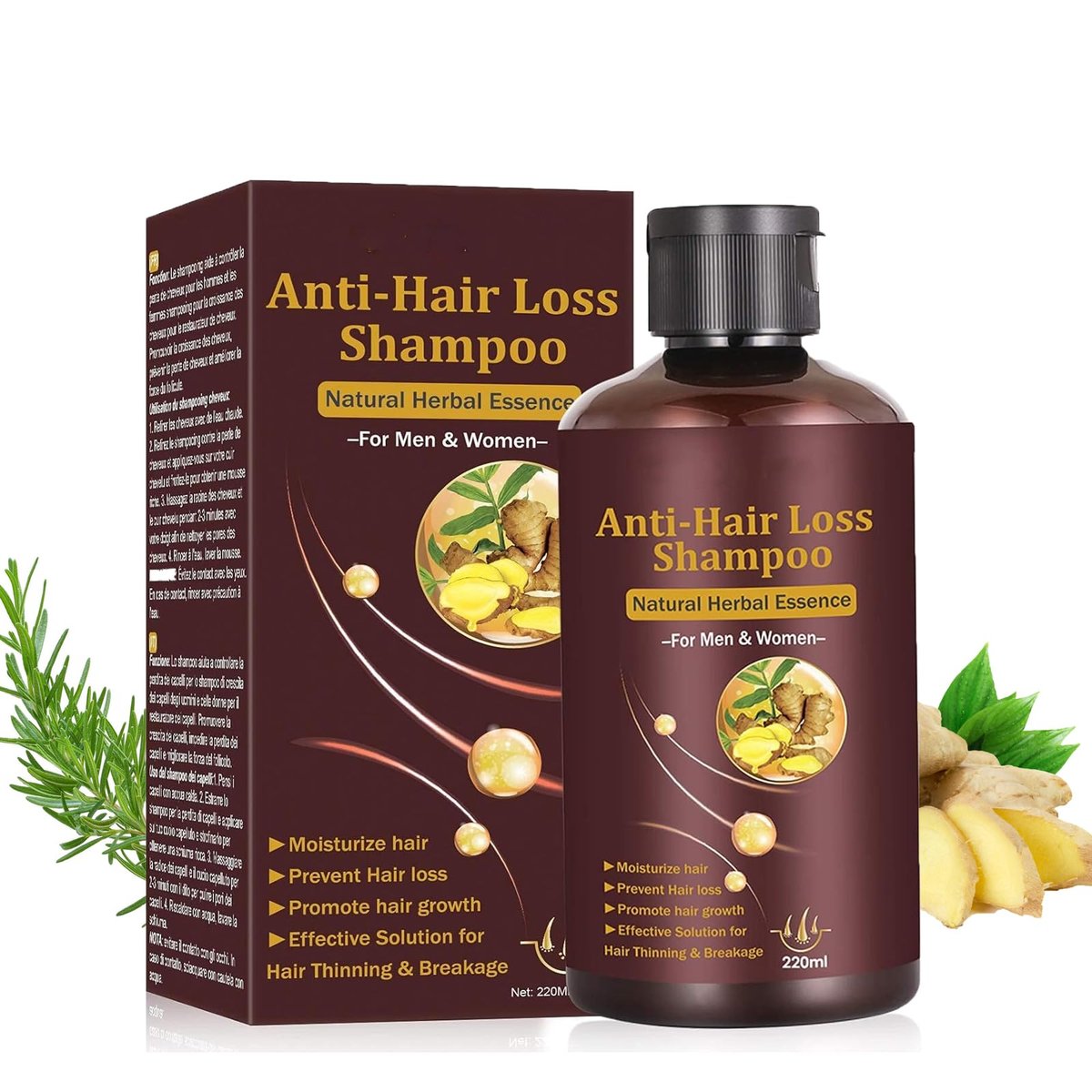 CIDBEST Hair Growth Shampoo – Anti-Thinning & Thickening Shampoo for Hair Loss for Men & Women, 220ml Avelisse