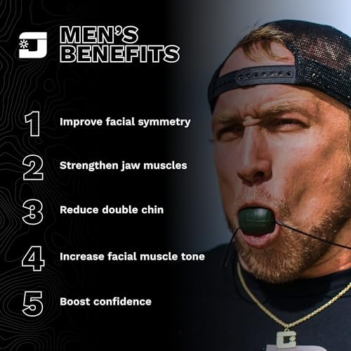 Jawzrsize Pop 'N Go Jaw, Face, and Neck Exerciser - Beginner Blue - Define Your Jawline, Slim and Tone Your Face, Reduce Stress and Cravings Avelisse