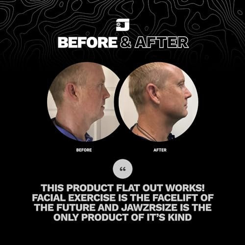Jawzrsize Pop 'N Go Jaw, Face, and Neck Exerciser - Beginner Blue - Define Your Jawline, Slim and Tone Your Face, Reduce Stress and Cravings Avelisse