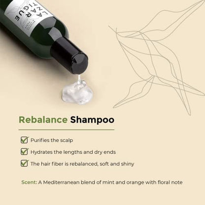 Lazartigue Rebalance Shampoo – Rice Vinegar & Spirulina for Oily Roots, Moisture Balance, Vegan, Sulfate & Silicone Free, 8.4 Fl Oz