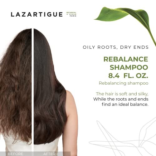 Lazartigue Rebalance Shampoo – Rice Vinegar & Spirulina for Oily Roots, Moisture Balance, Vegan, Sulfate & Silicone Free, 8.4 Fl Oz - görsel 4