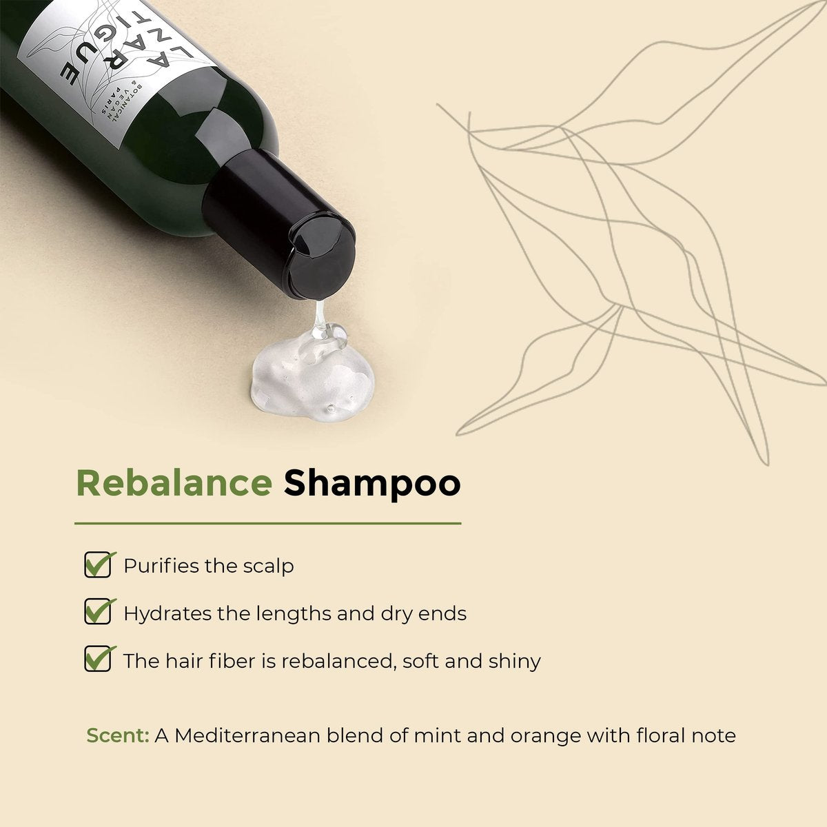Lazartigue Rebalance Shampoo – Rice Vinegar & Spirulina for Oily Roots, Moisture Balance, Vegan, Sulfate & Silicone Free, 8.4 Fl Oz - görsel 5