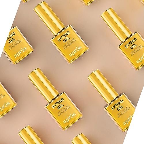 Aprés Extend Gel Gold Bottle Edition, Pack of 3 - Gel-X Tips Adhesive, No Primer or Bonder Needed (15 ml each) Avelisse