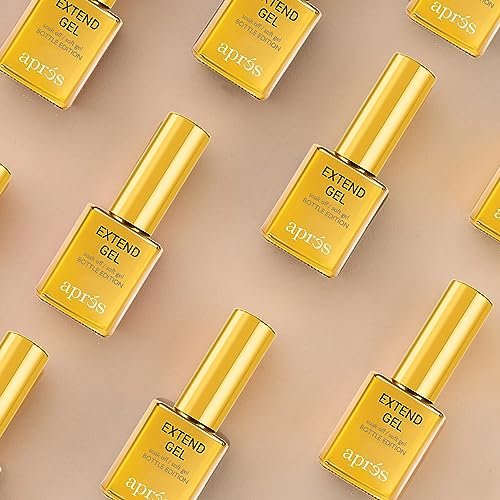 Aprés Extend Gel Gold Bottle Edition, Pack of 3 - Gel-X Tips Adhesive, No Primer or Bonder Needed (15 ml each) Avelisse