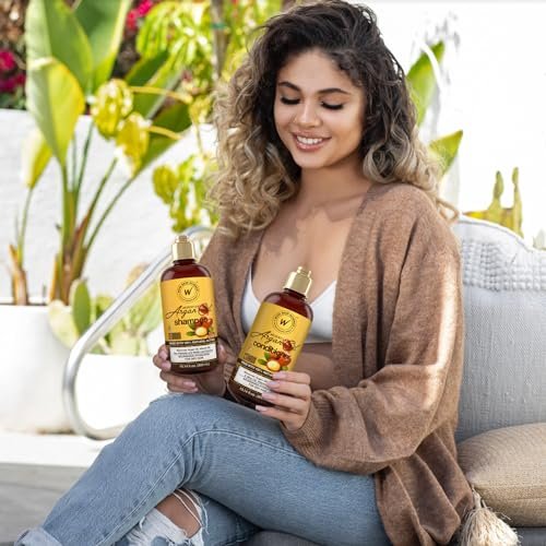 WOW Skin Science Moroccan Argan Oil Shampoo & Conditioner Duo - 33.8 Fl Oz Total, Sulfate-Free, Paraben-Free, Nourishing Hair Care Set - görsel 8
