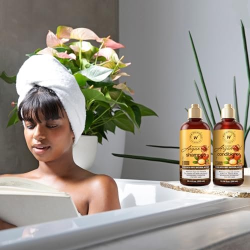 WOW Skin Science Moroccan Argan Oil Shampoo & Conditioner Duo - 33.8 Fl Oz Total, Sulfate-Free, Paraben-Free, Nourishing Hair Care Set - görsel 12