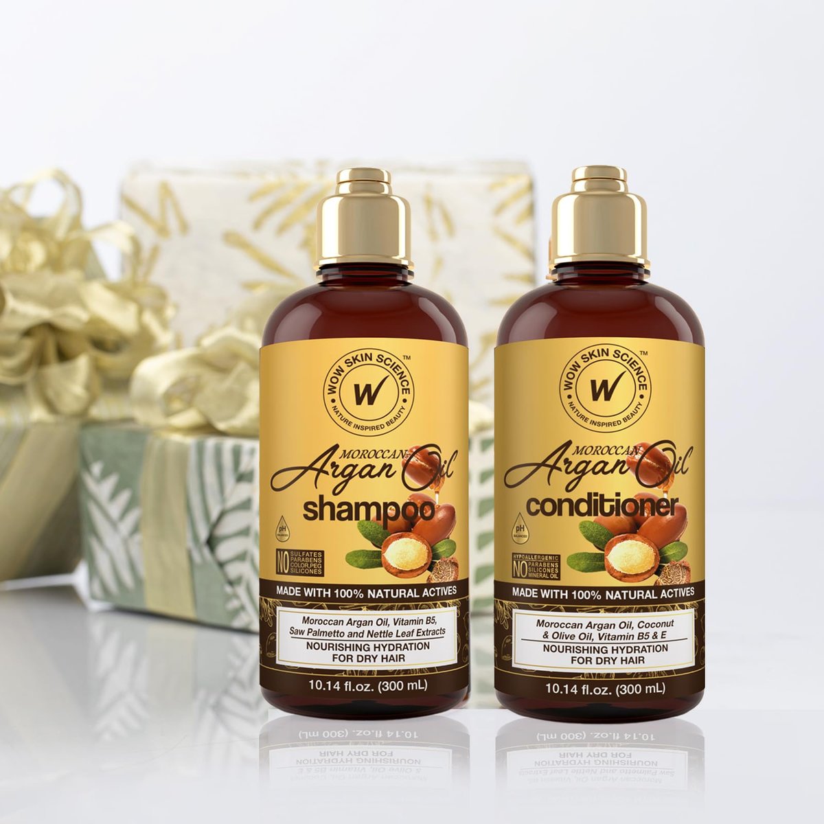 WOW Skin Science Moroccan Argan Oil Shampoo & Conditioner Duo - 33.8 Fl Oz Total, Sulfate-Free, Paraben-Free, Nourishing Hair Care Set - görsel 9