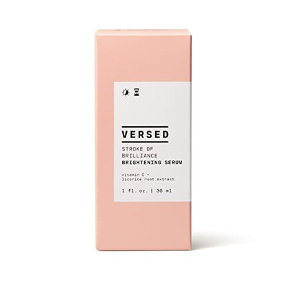Versed Stroke of Brilliance Brightening Serum - Vitamin C & Licorice Root Discoloration Corrector for Even Skin Tone - Firming, Hydrating Vegan Serum (1 fl oz) Avelisse