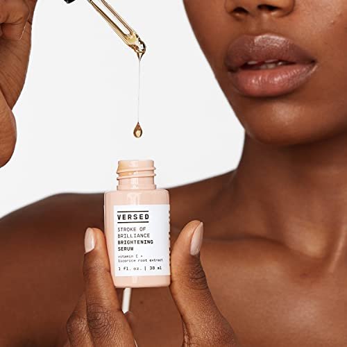 Versed Stroke of Brilliance Brightening Serum - Vitamin C & Licorice Root Discoloration Corrector for Even Skin Tone - Firming, Hydrating Vegan Serum (1 fl oz) Avelisse