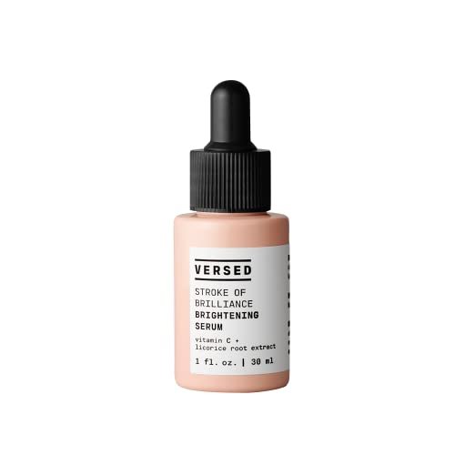 Versed Stroke of Brilliance Brightening Serum - Vitamin C & Licorice Root Discoloration Corrector for Even Skin Tone - Firming, Hydrating Vegan Serum (1 fl oz) Avelisse