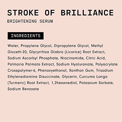 Versed Stroke of Brilliance Brightening Serum - Vitamin C & Licorice Root Discoloration Corrector for Even Skin Tone - Firming, Hydrating Vegan Serum (1 fl oz) Avelisse