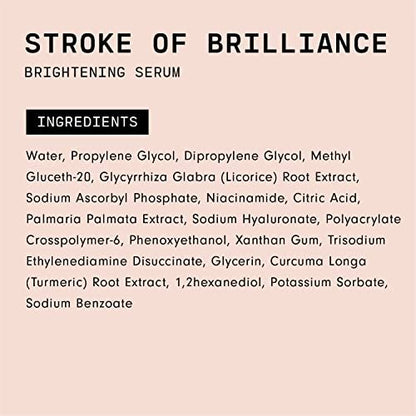 Versed Stroke of Brilliance Brightening Serum - Vitamin C & Licorice Root Discoloration Corrector for Even Skin Tone - Firming, Hydrating Vegan Serum (1 fl oz) Avelisse