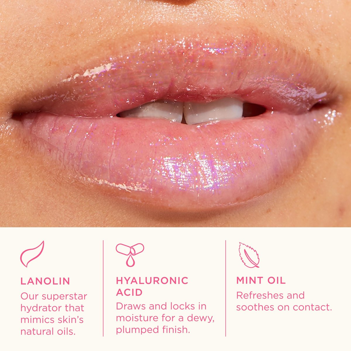 Lanolips Lanolin Lip Water - Holographic - Clear Gloss Serum with Hyaluronic Acid & Lanolin Oil for Hydrated Glow (10ml / 0.34 fl oz) - görsel 5
