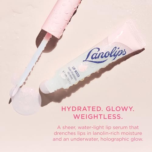 Lanolips Lanolin Lip Water - Holographic - Clear Gloss Serum with Hyaluronic Acid & Lanolin Oil for Hydrated Glow (10ml / 0.34 fl oz) - görsel 4