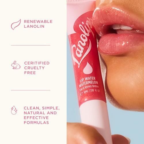 Lanolips Lanolin Lip Water - Holographic - Clear Gloss Serum with Hyaluronic Acid & Lanolin Oil for Hydrated Glow (10ml / 0.34 fl oz) - görsel 16