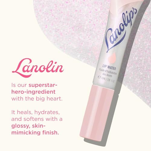 Lanolips Lanolin Lip Water - Holographic - Clear Gloss Serum with Hyaluronic Acid & Lanolin Oil for Hydrated Glow (10ml / 0.34 fl oz) - görsel 8