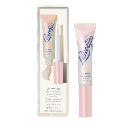 Lanolips Lanolin Lip Water - Holographic - Clear Gloss Serum with Hyaluronic Acid & Lanolin Oil for Hydrated Glow (10ml / 0.34 fl oz)