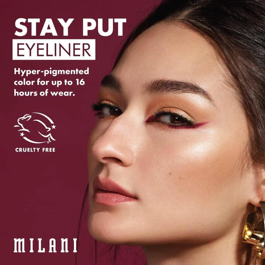 Milani Stay Put Eyeliner - Semi-Sweet | Cruelty-Free Self-Sharpening Eye Pencil with Built-In Smudger for Long-Lasting Wear - görsel 4