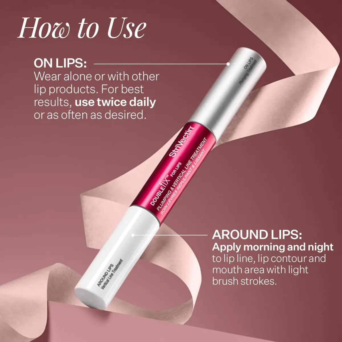 StriVectin DoubleFix for Lips 2-in-1 Lip Fix Plumping Treatment & Vertical Line Treatment Avelisse