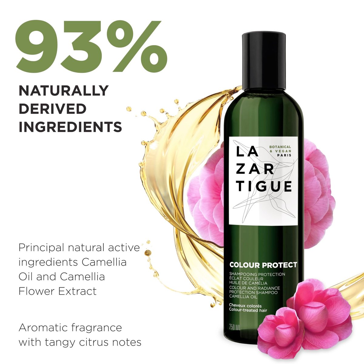 Lazartigue Color Protect Shampoo - Camellia Oil Infused, Sulfate & Silicone Free, Vegan, 8.4 fl oz - görsel 5