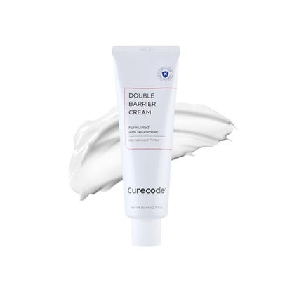 CURECODE Double Barrier Cream 80ml (2.71 Fl Oz) - Korean Skin-Biome Science with Neuromide, Soothes Sensitive & Dry Skin, Strengthen and Repair Skin Barrier, EWG Verified Avelisse