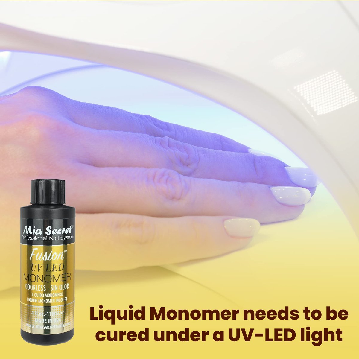 Mia Secret Odorless Fusion UV LED Monomer – 4 oz (2 oz & 4 oz Available) Avelisse