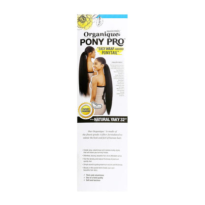 Milky Way Easy Wrap Ponytail Organique Pony Pro Natural Yaky 32" - Jet Black