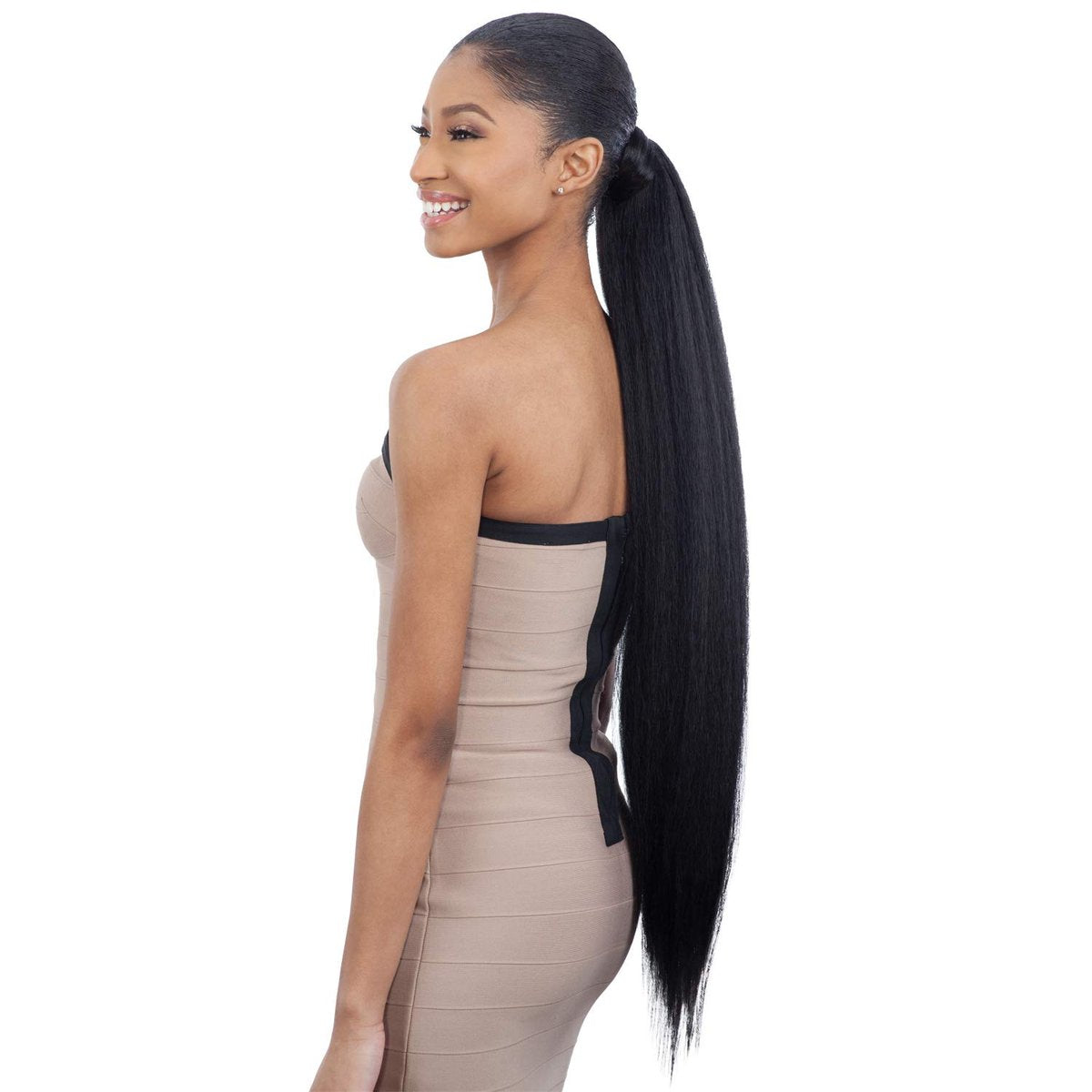 Milky Way Easy Wrap Ponytail Organique Pony Pro Natural Yaky 32" - Jet Black - görsel 12