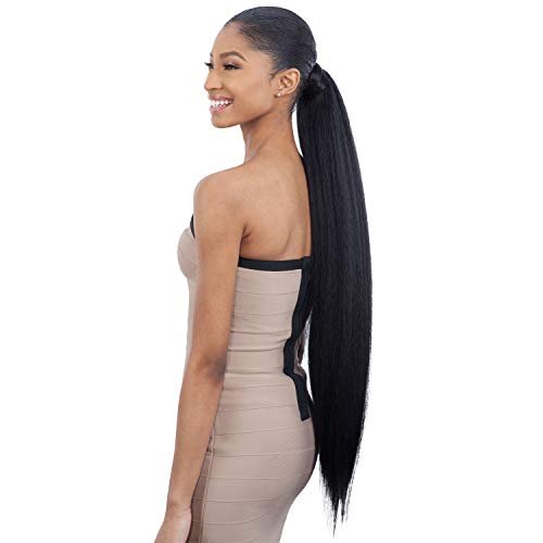 Milky Way Easy Wrap Ponytail Organique Pony Pro Natural Yaky 32" - Jet Black - görsel 13