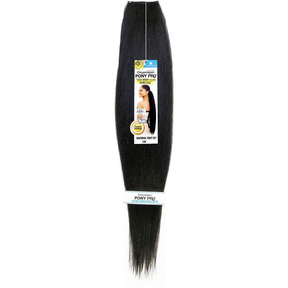 Milky Way Easy Wrap Ponytail Organique Pony Pro Natural Yaky 32" - Jet Black - görsel 3