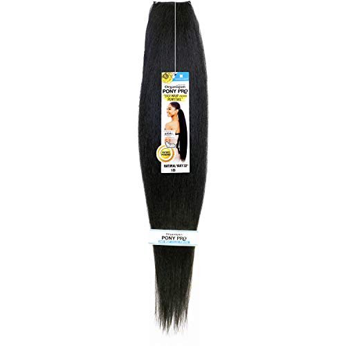 Milky Way Easy Wrap Ponytail Organique Pony Pro Natural Yaky 32" - Jet Black - görsel 4