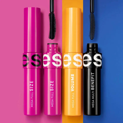 Esika Pro Mega Full-Size Waterproof Mascara for Visibly Longer and Lighter Eyelashes, Black, 0.28 oz Avelisse